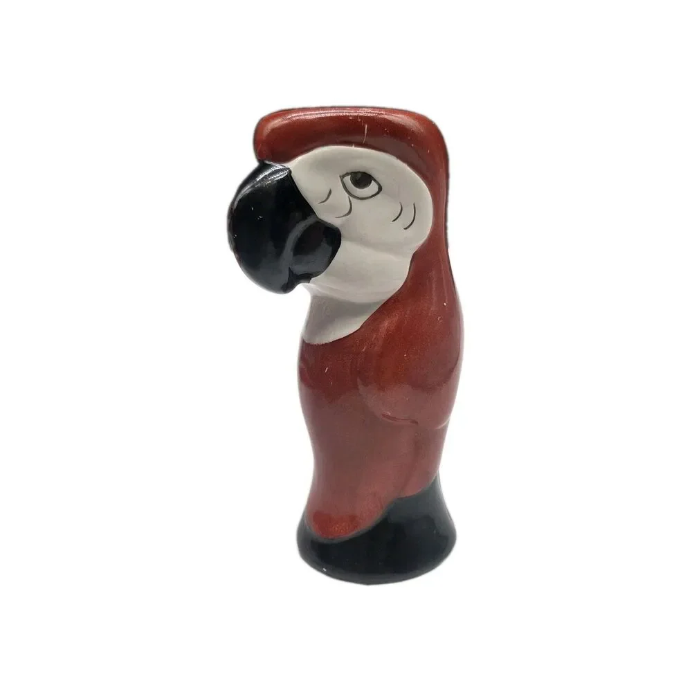 Vase Parrot Macaw Ceramic 8” Vintage Tiki Style Vase